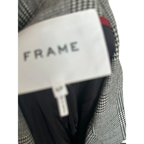 FRAME Relaxed Everyday Gray Glenplaid Double Breasted Blazer Jacket Size Small - Picture 8 of 8